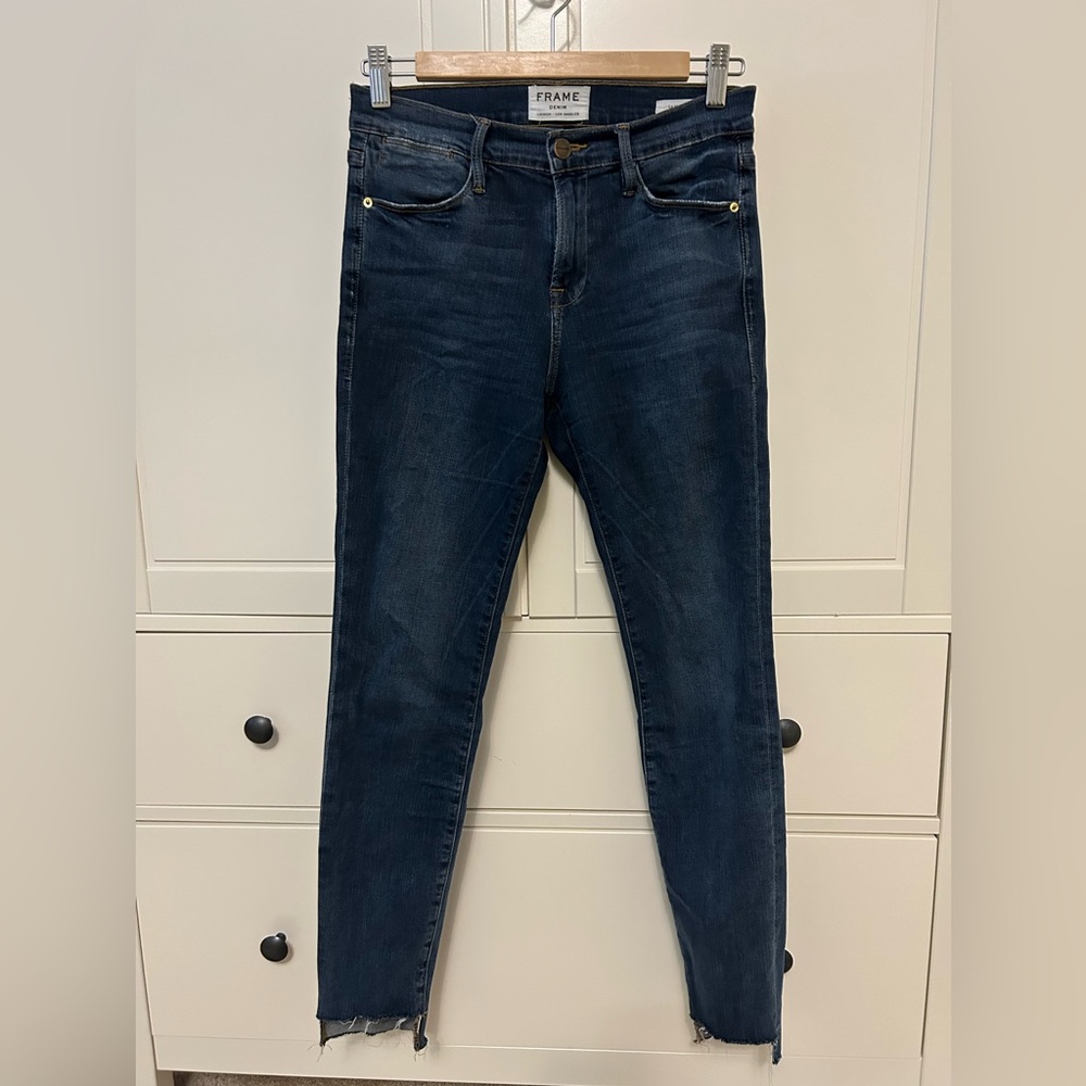 Frame Denim Le High Skinny raw hem